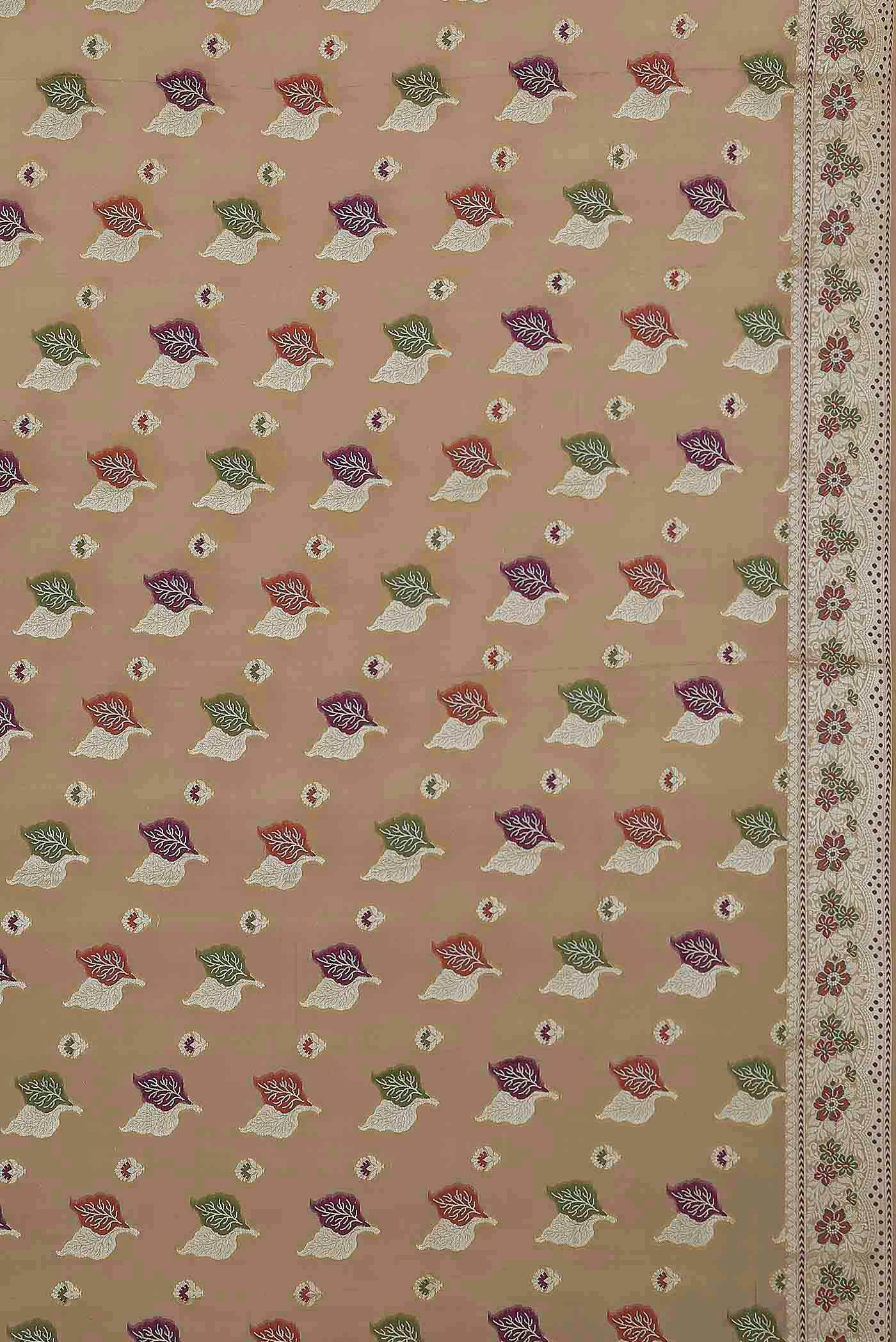 Beige Banarasi Georgette Saree