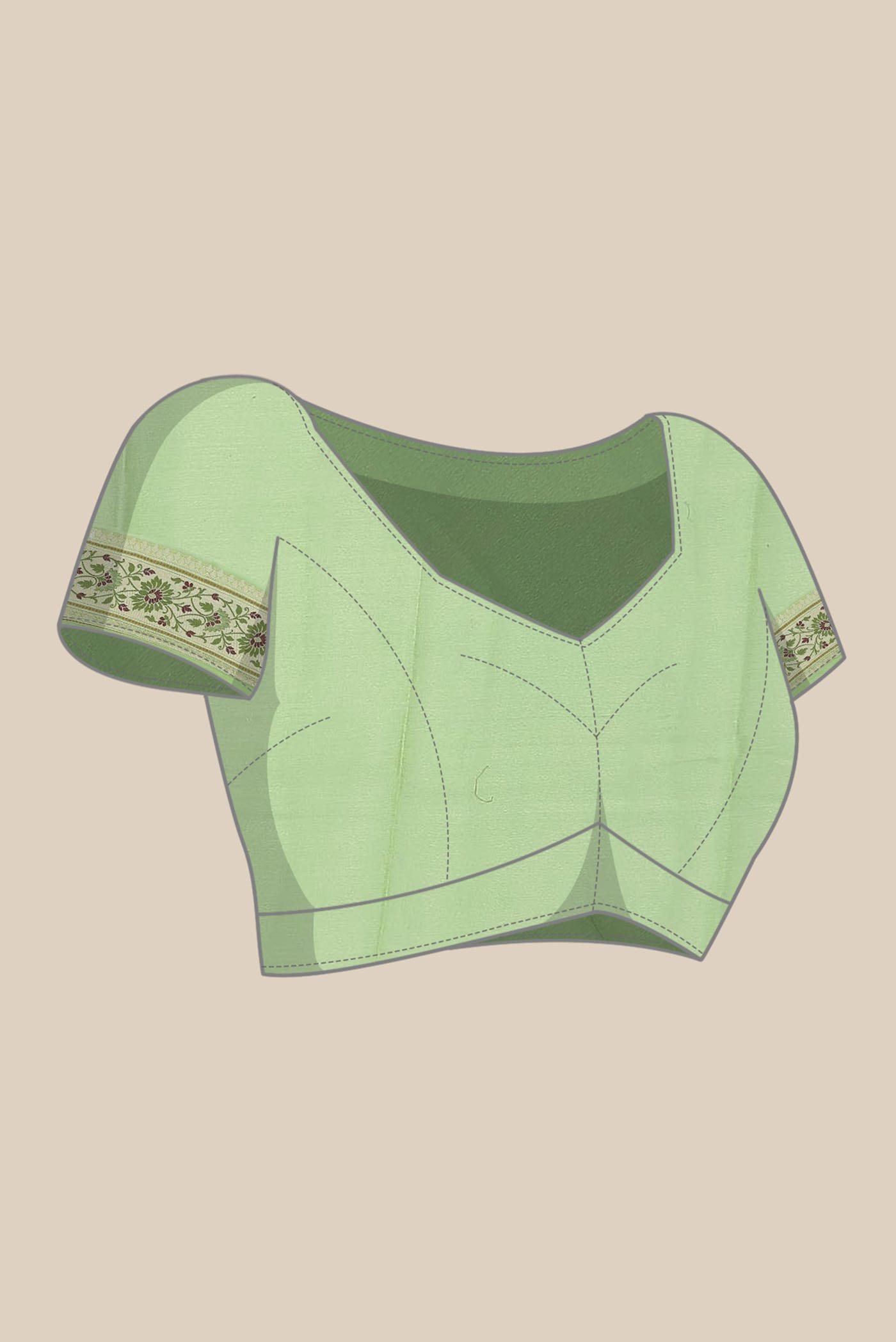 Green Banarasi Georgette Saree