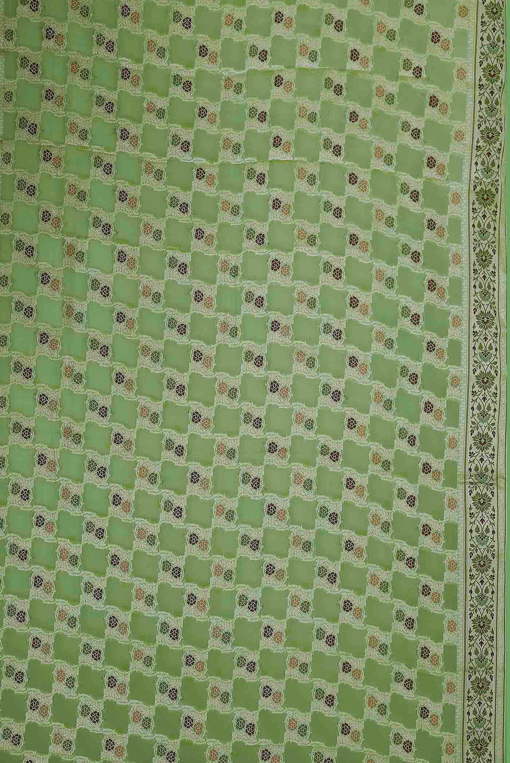 Green Banarasi Georgette Saree