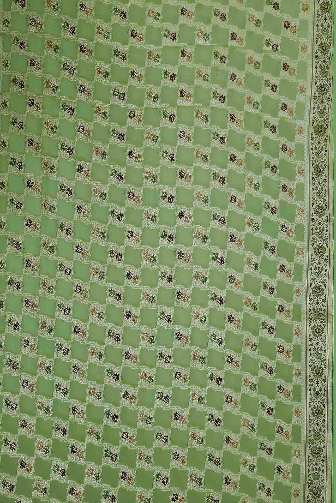 Green Banarasi Georgette Saree