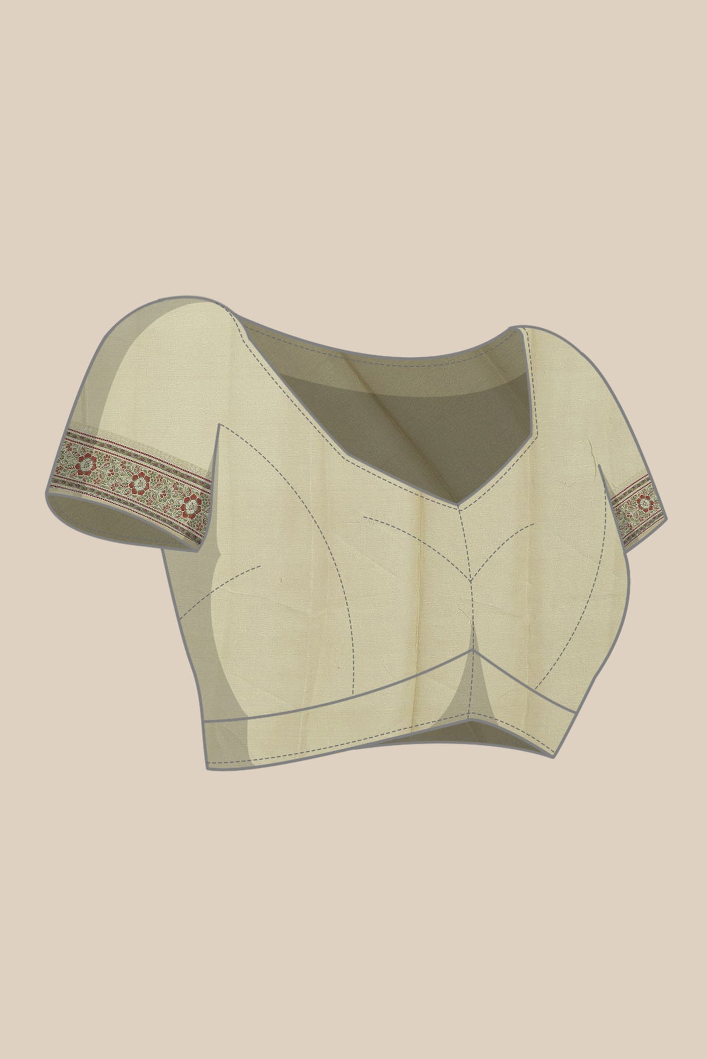 Beige Banarasi Georgette Saree