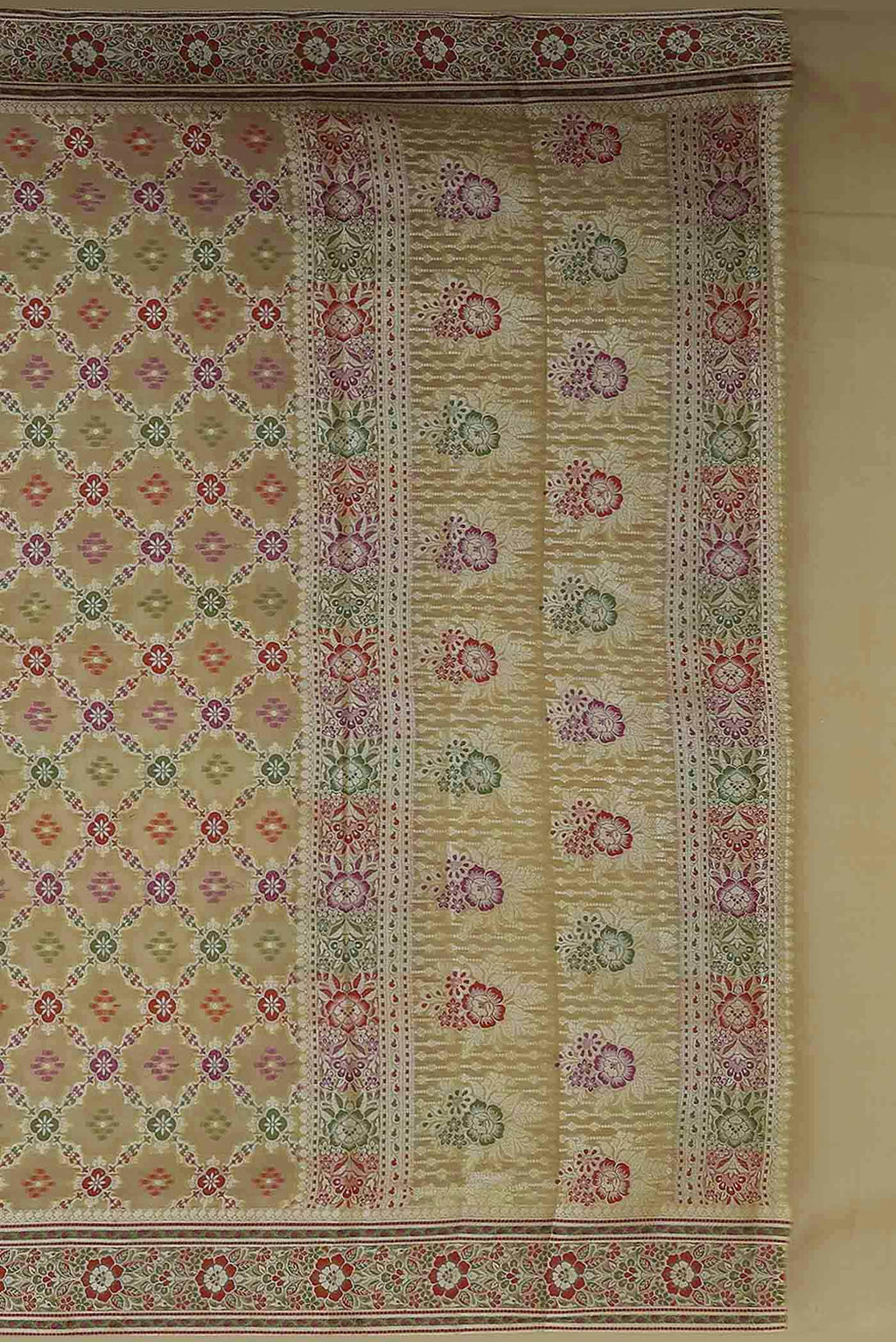 Beige Banarasi Georgette Saree