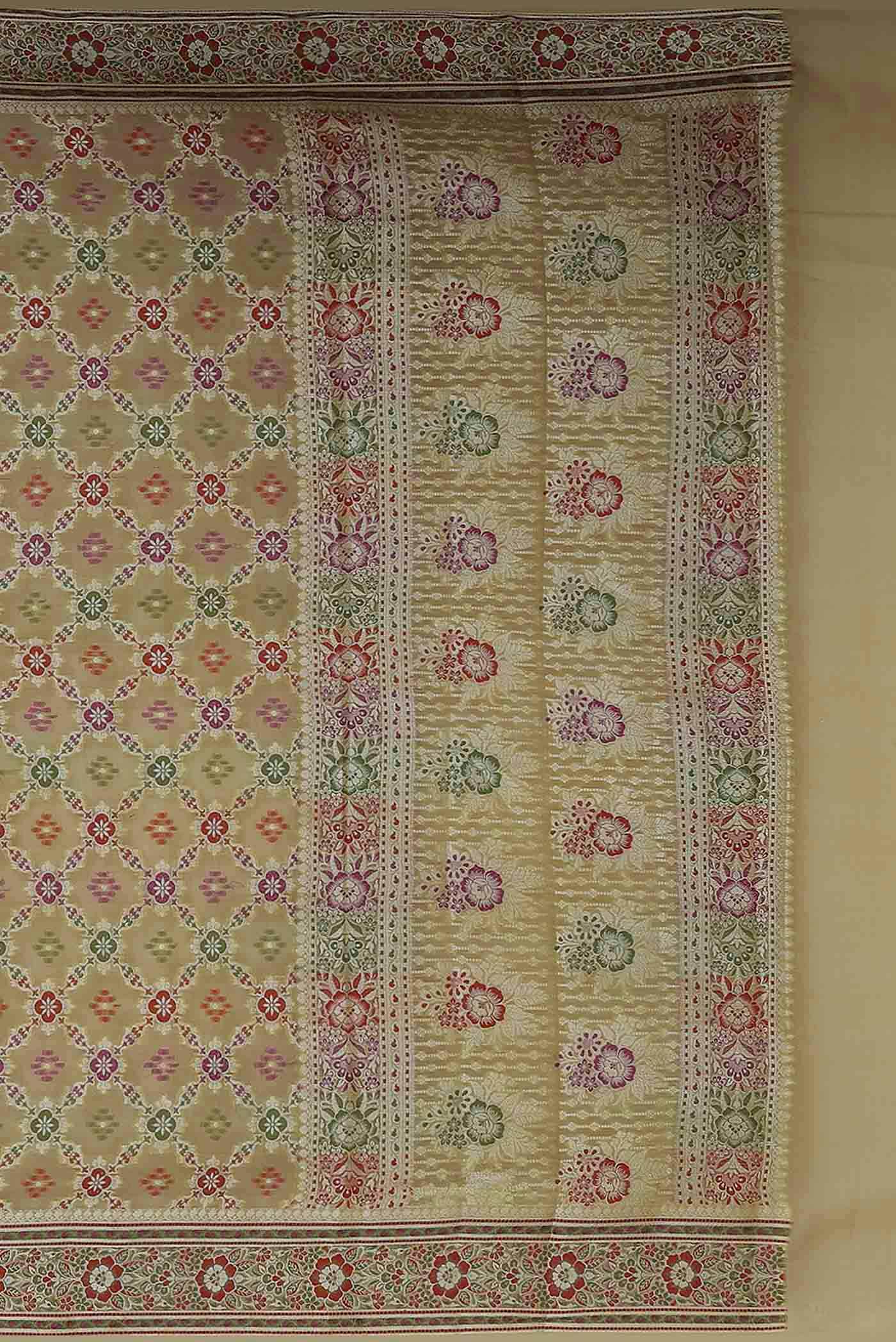 Beige Banarasi Georgette Saree