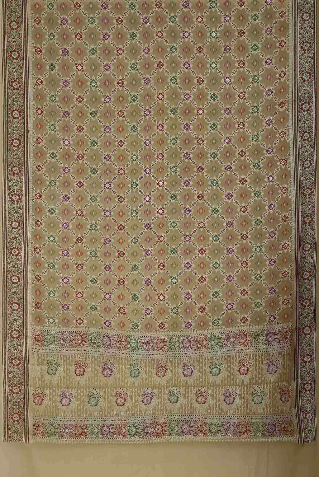 Beige Banarasi Georgette Saree