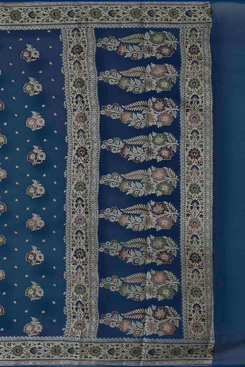 Blue Banarasi Georgette Saree