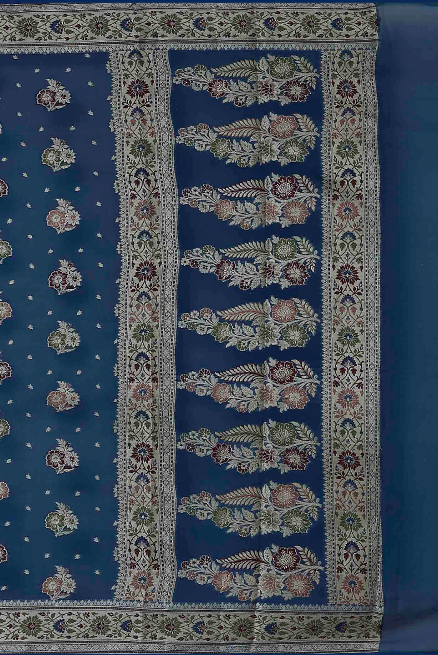 Blue Banarasi Georgette Saree
