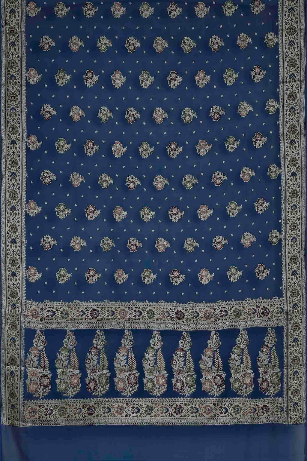 Blue Banarasi Georgette Saree