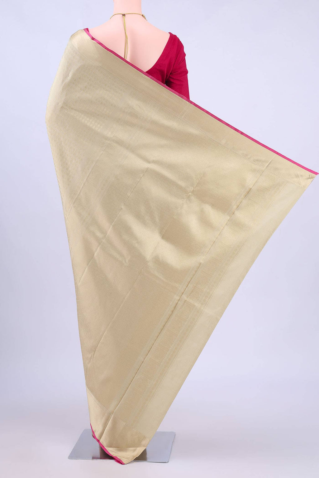 Cream Kanchipuram Silk Saree