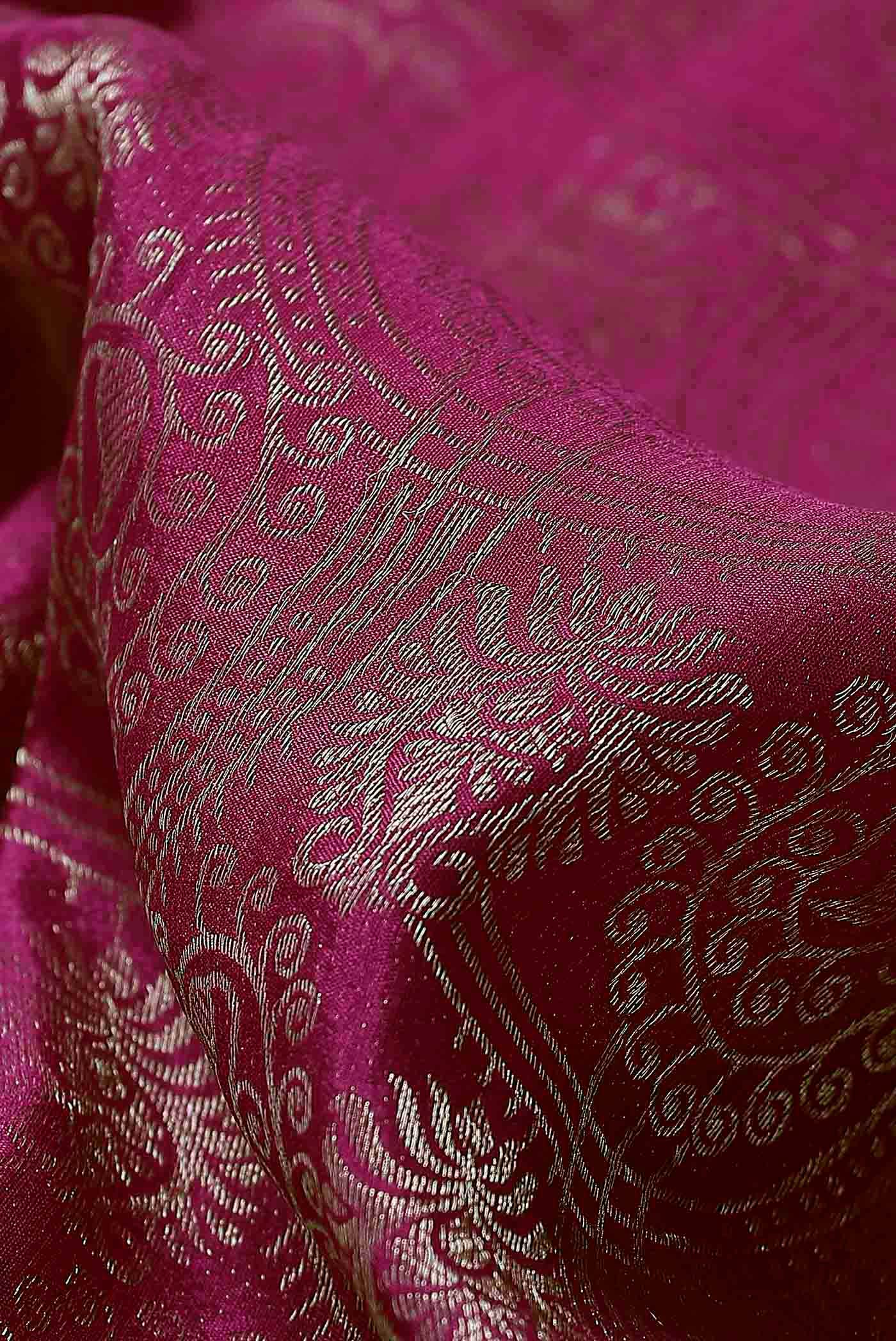 Pink Mysore Crepe Saree