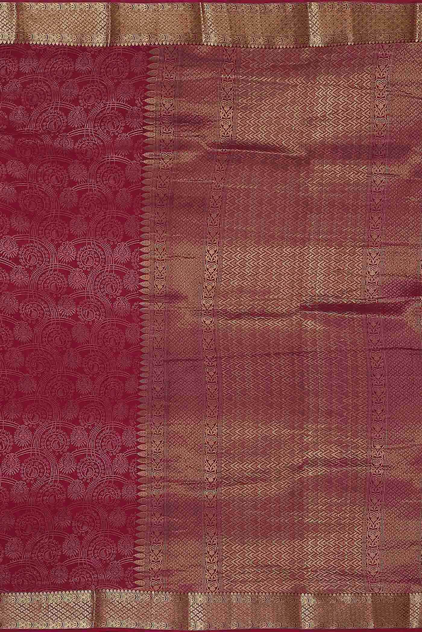 Pink Mysore Crepe Saree