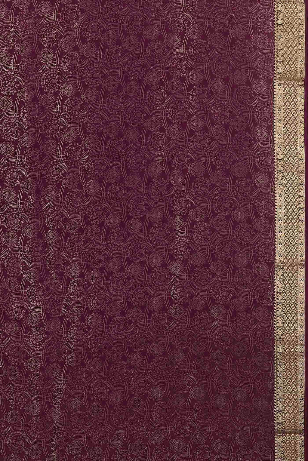 Purple Mysore Crepe Saree