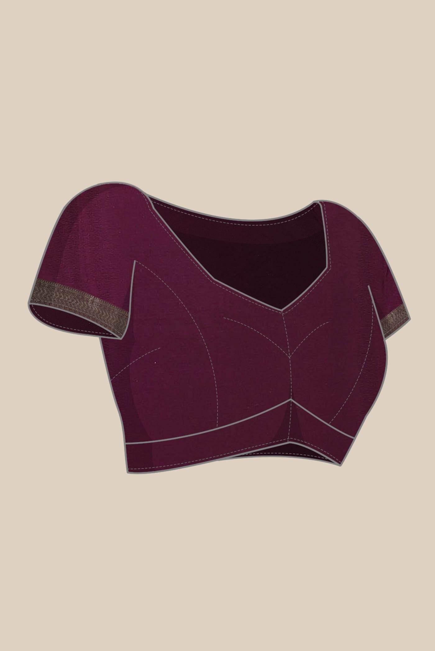 Maroon Mysore Crepe Saree