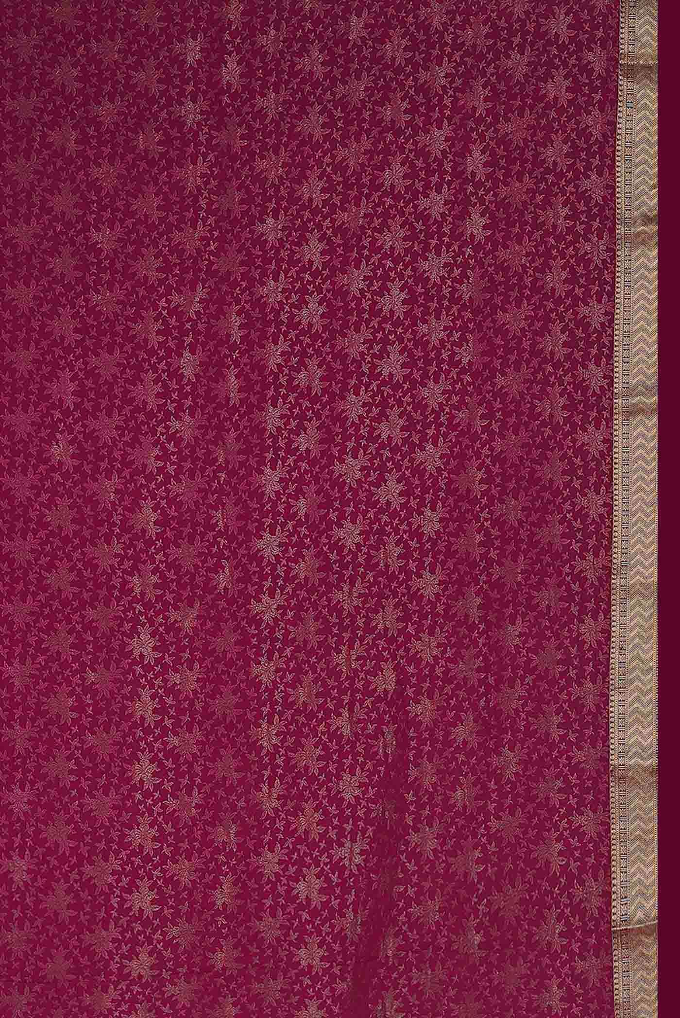 Pink Mysore Crepe Saree