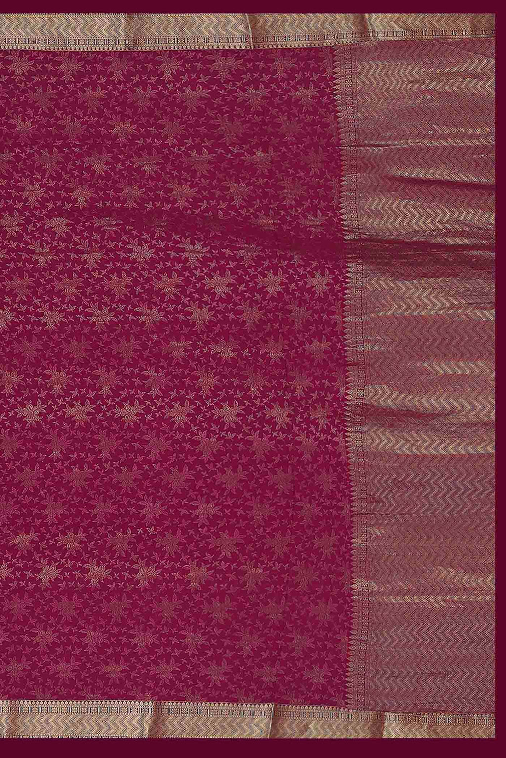 Pink Mysore Crepe Saree