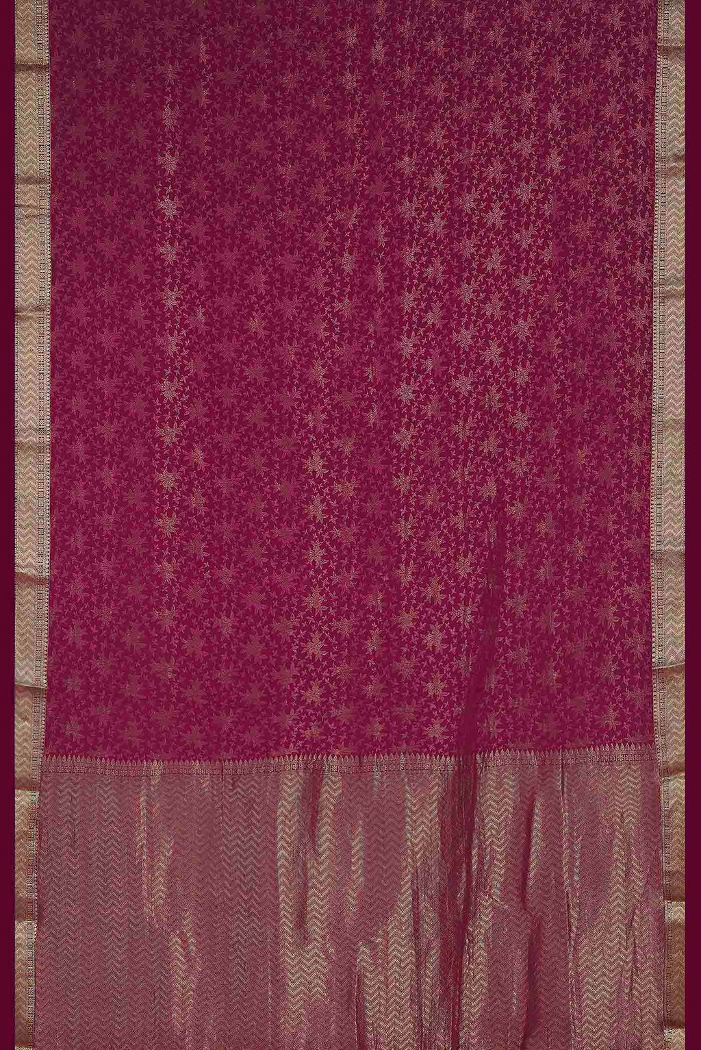 Pink Mysore Crepe Saree