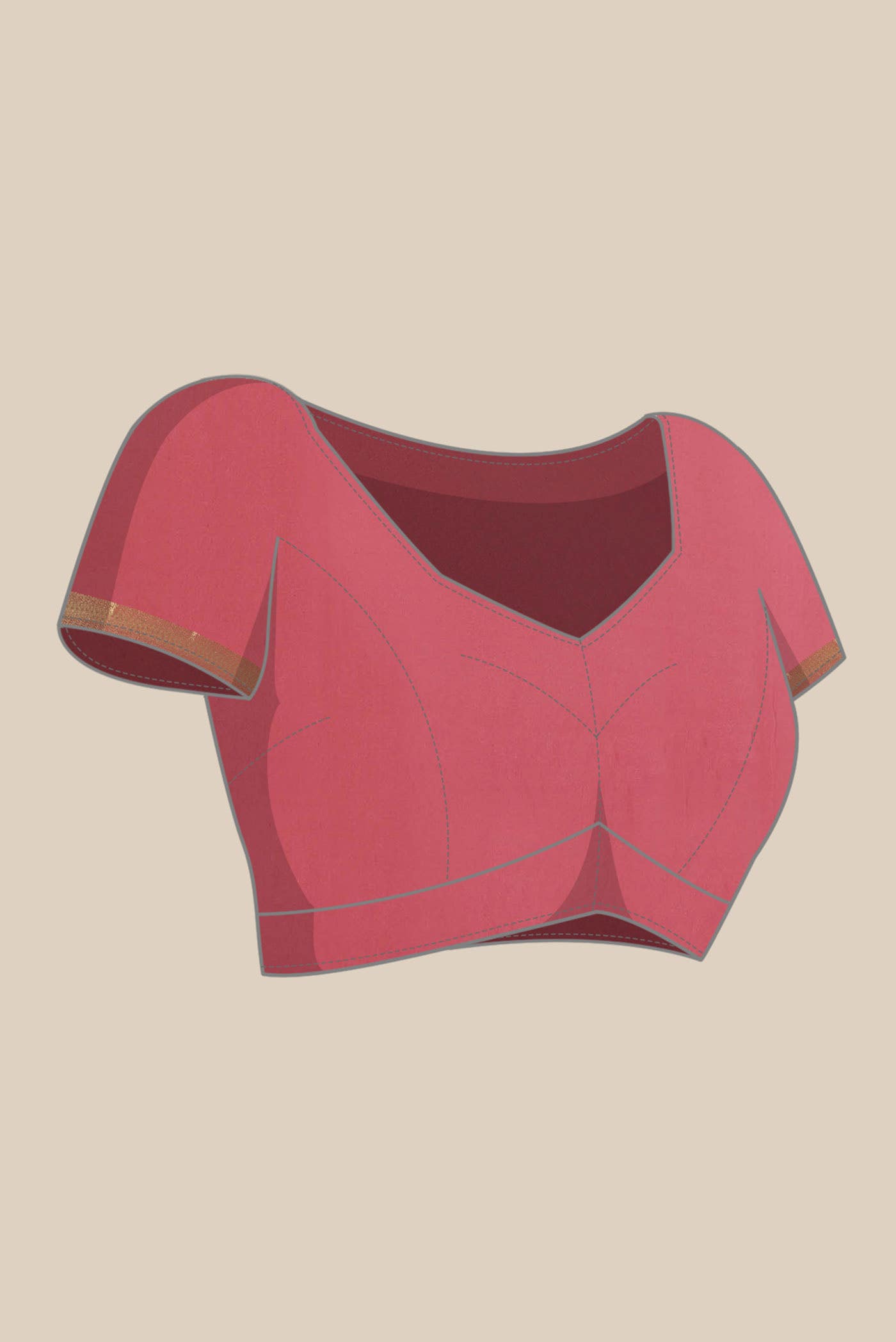 Pink Mysore Crepe Saree