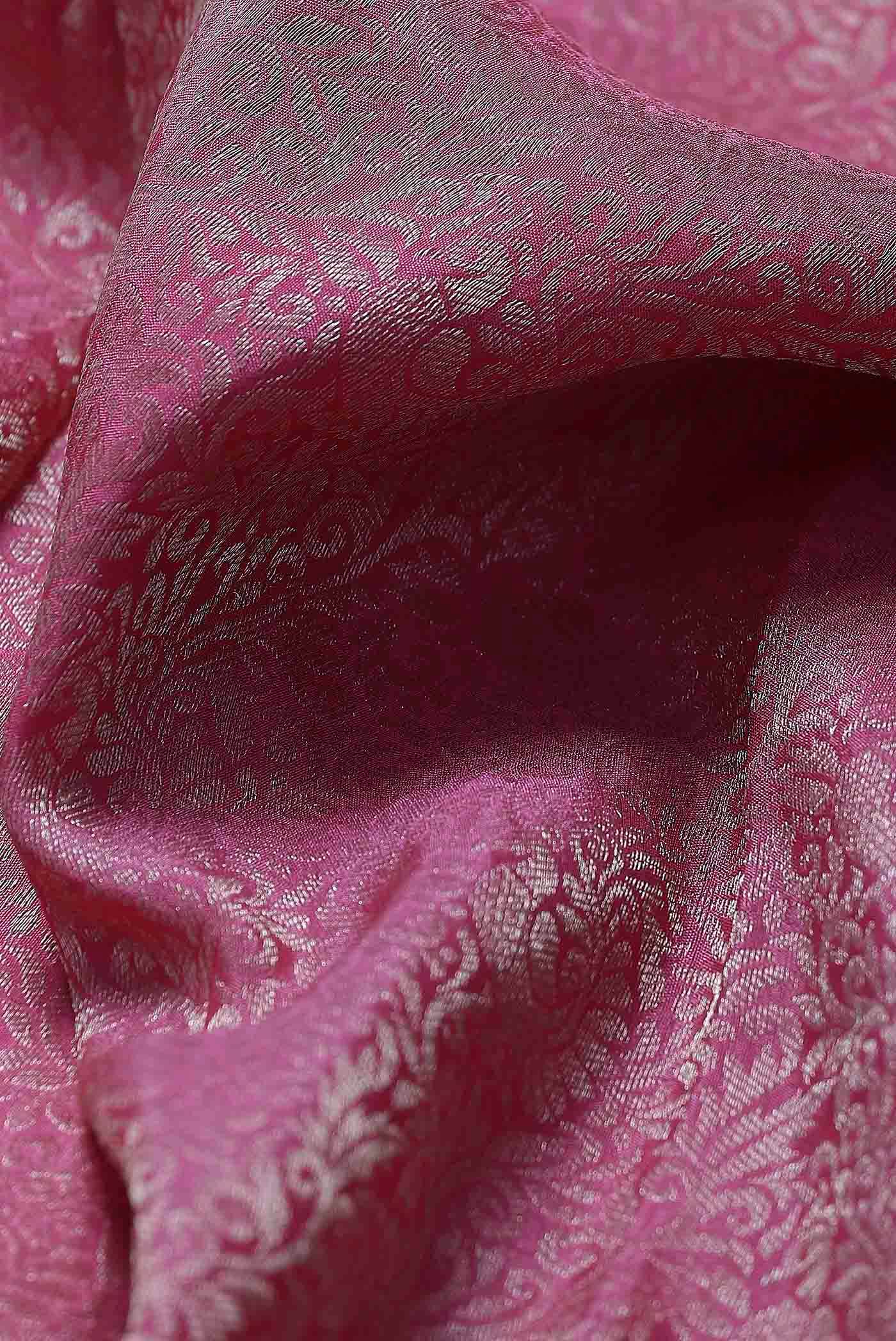 Pink Mysore Crepe Saree