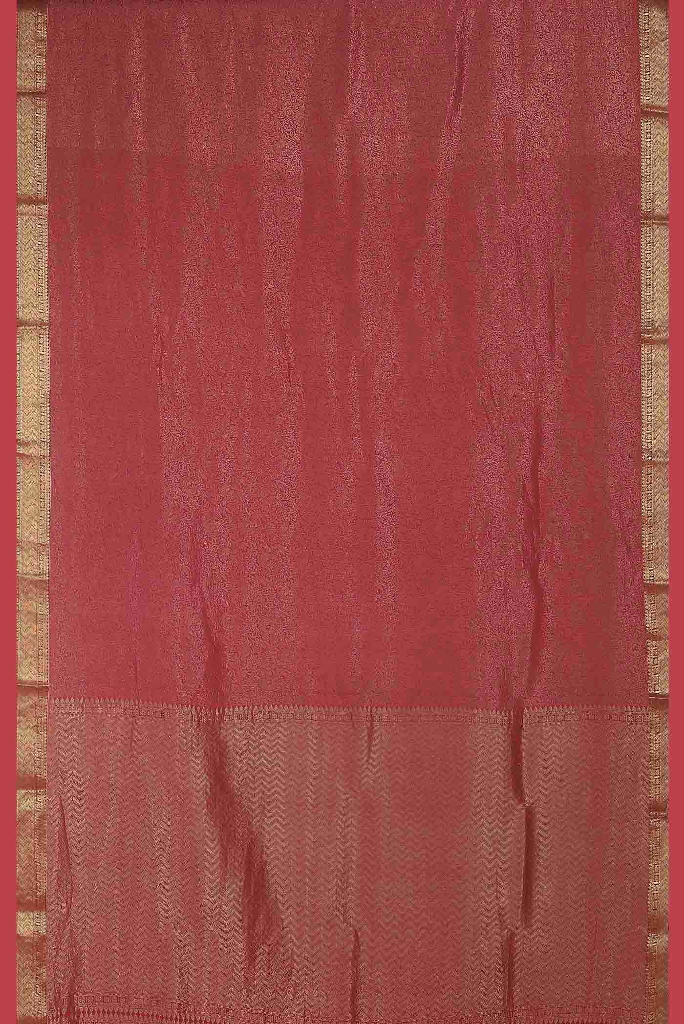 Pink Mysore Crepe Saree