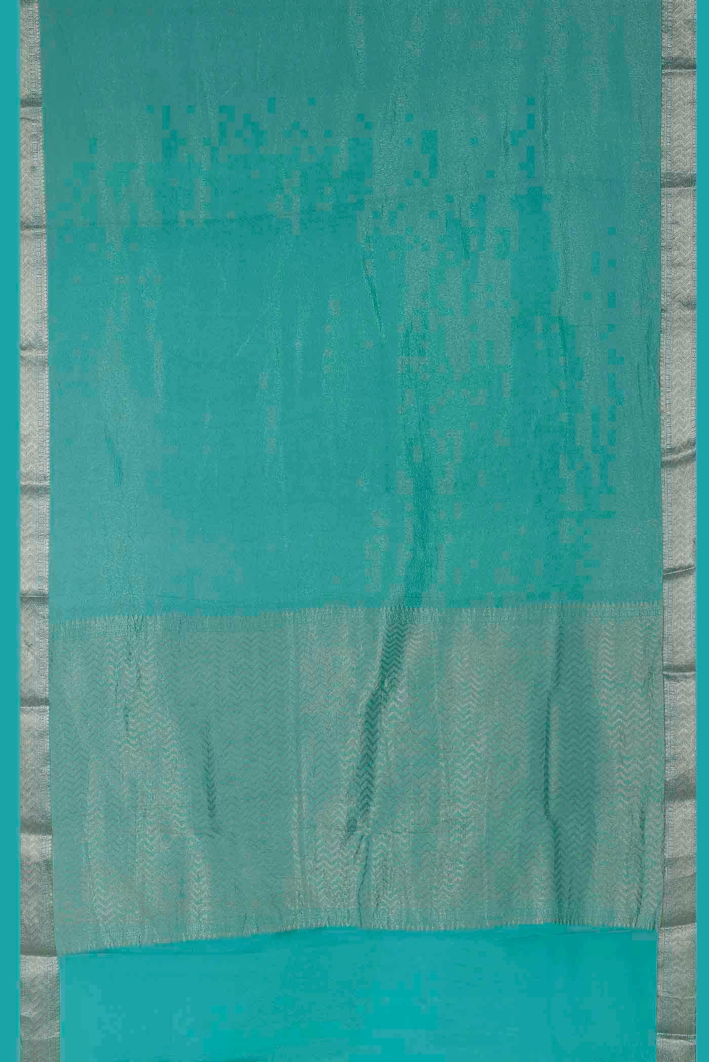Green Mysore Crepe Saree