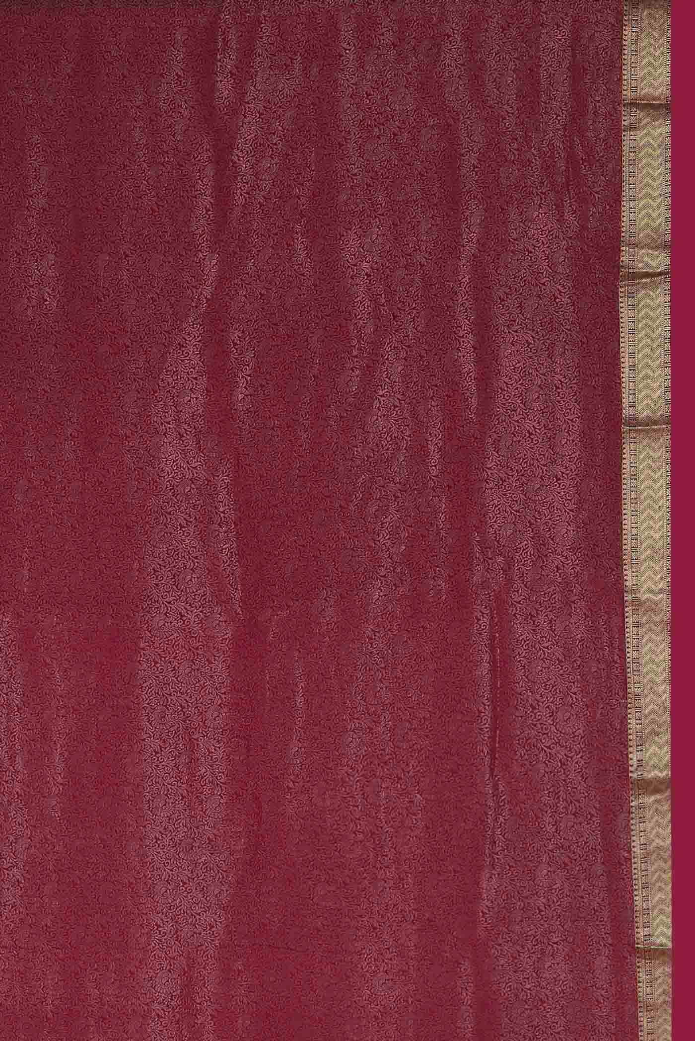 Pink Mysore Crepe Saree