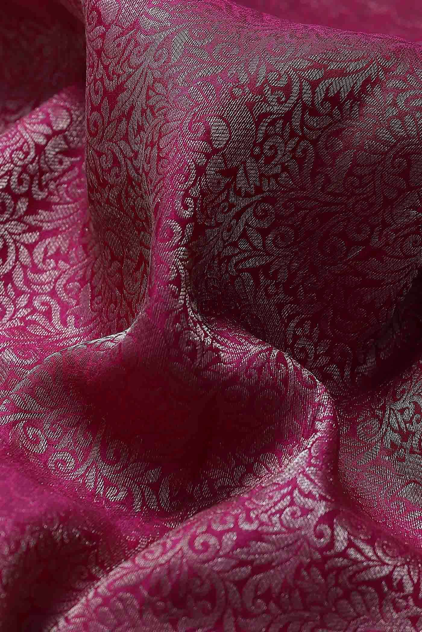 Pink Mysore Crepe Saree