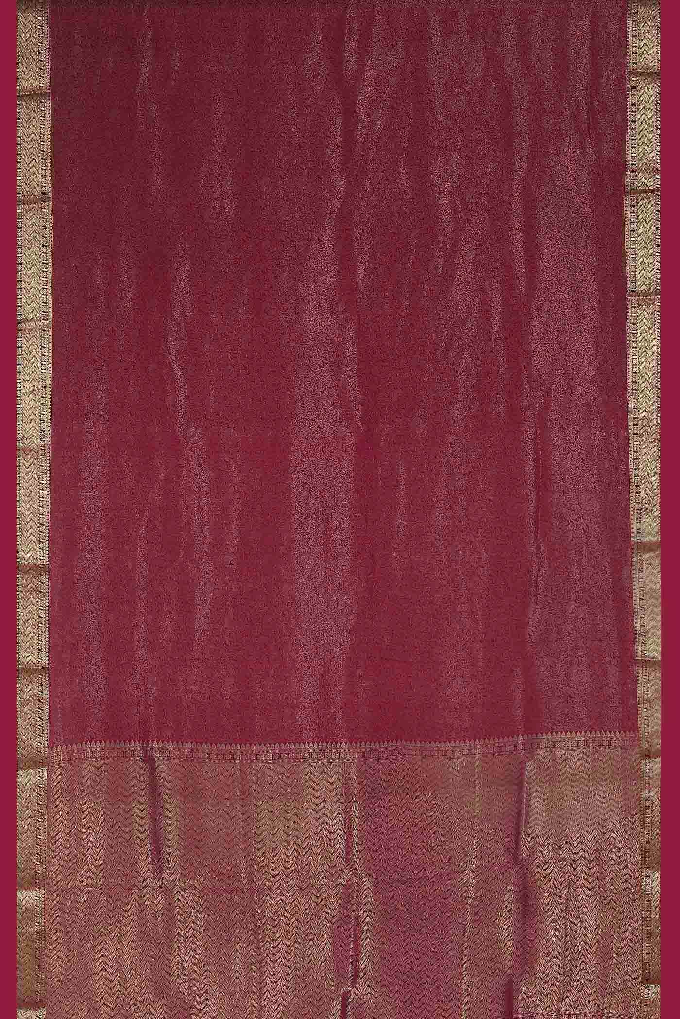 Pink Mysore Crepe Saree
