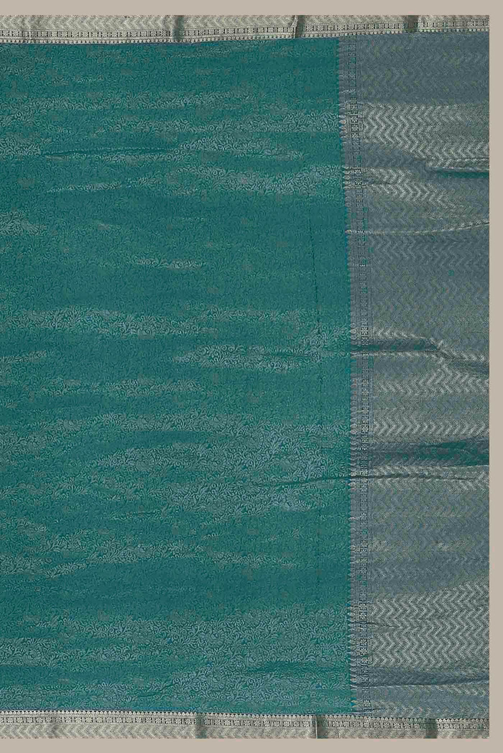 Blue Mysore Crepe Saree