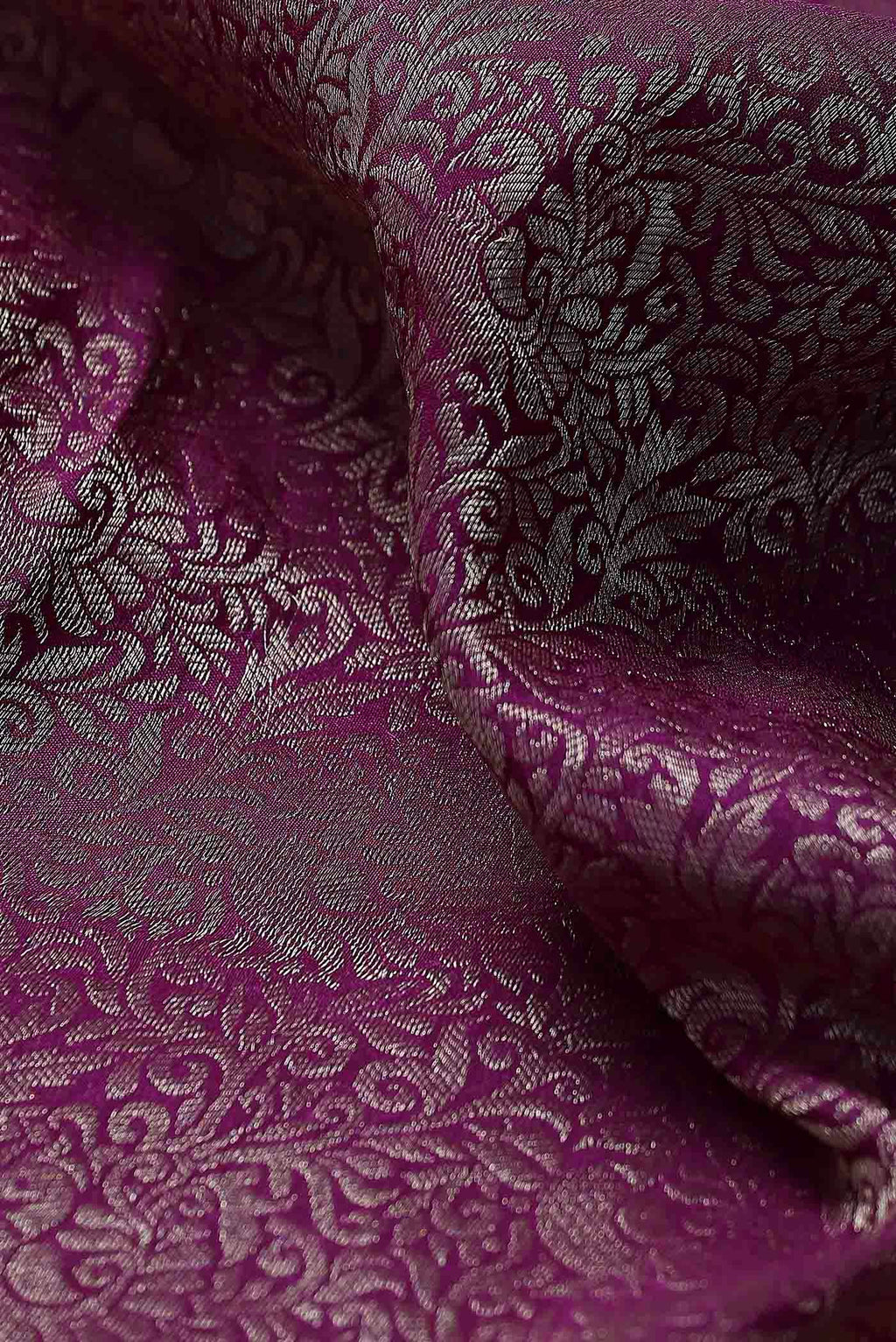Purple Mysore Crepe Saree