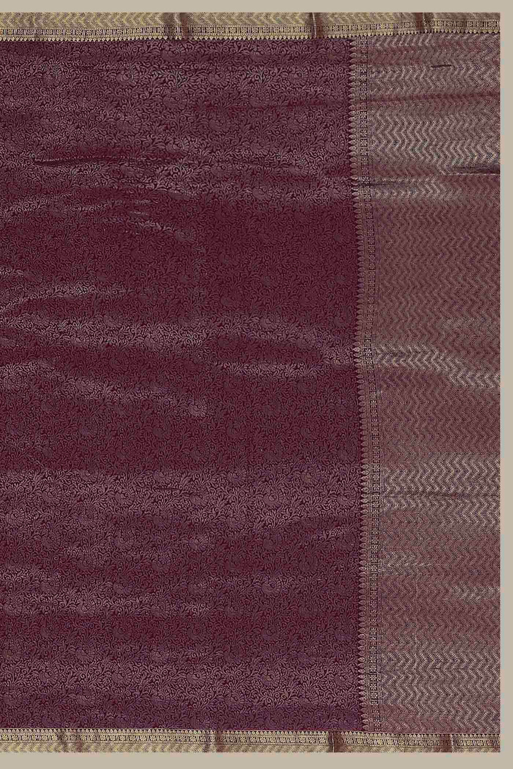 Purple Mysore Crepe Saree