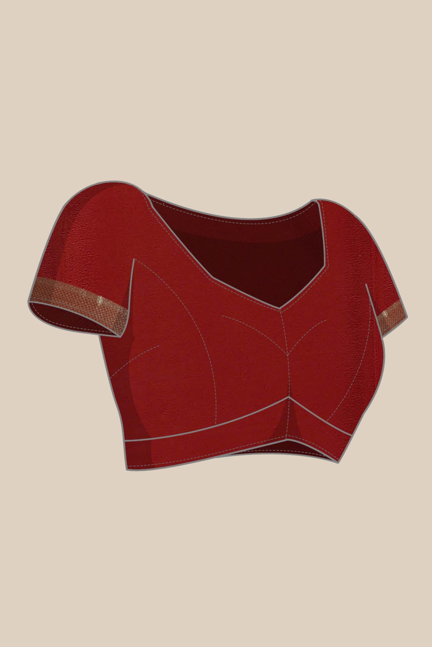 Maroon Mysore Crepe Saree