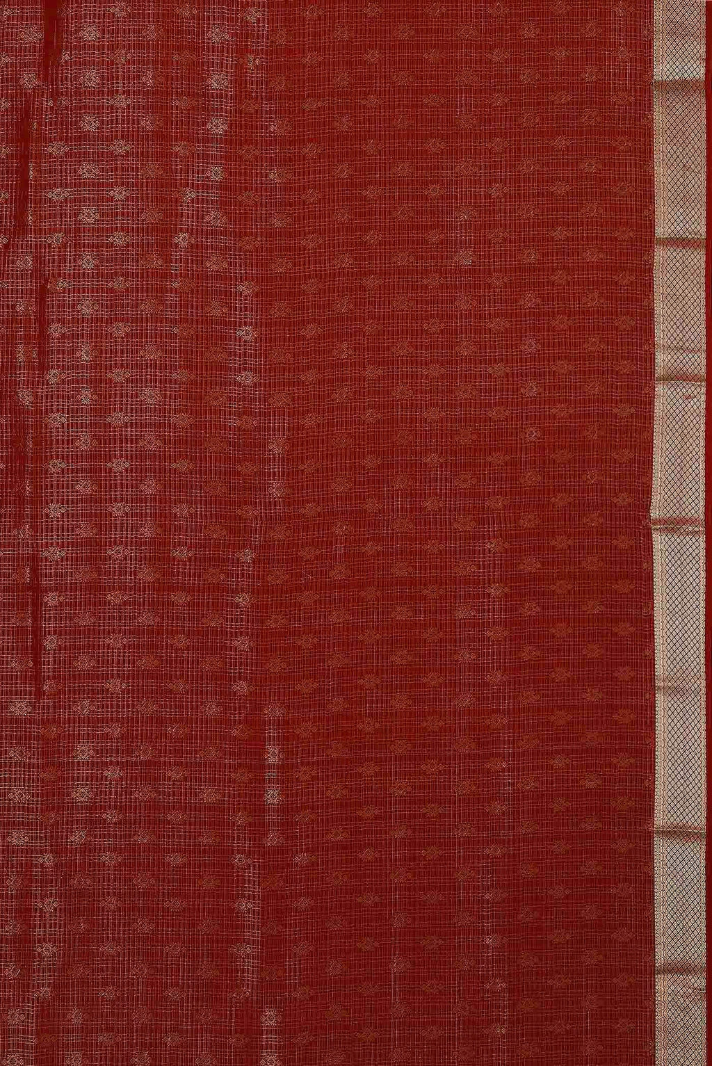 Maroon Mysore Crepe Saree