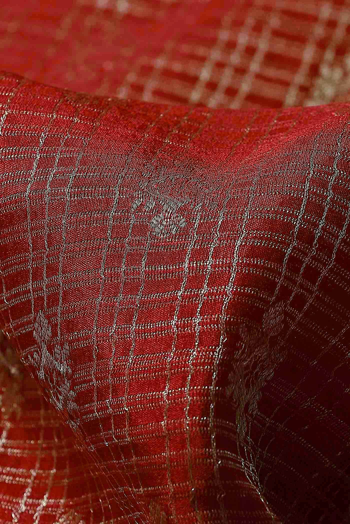 Maroon Mysore Crepe Saree