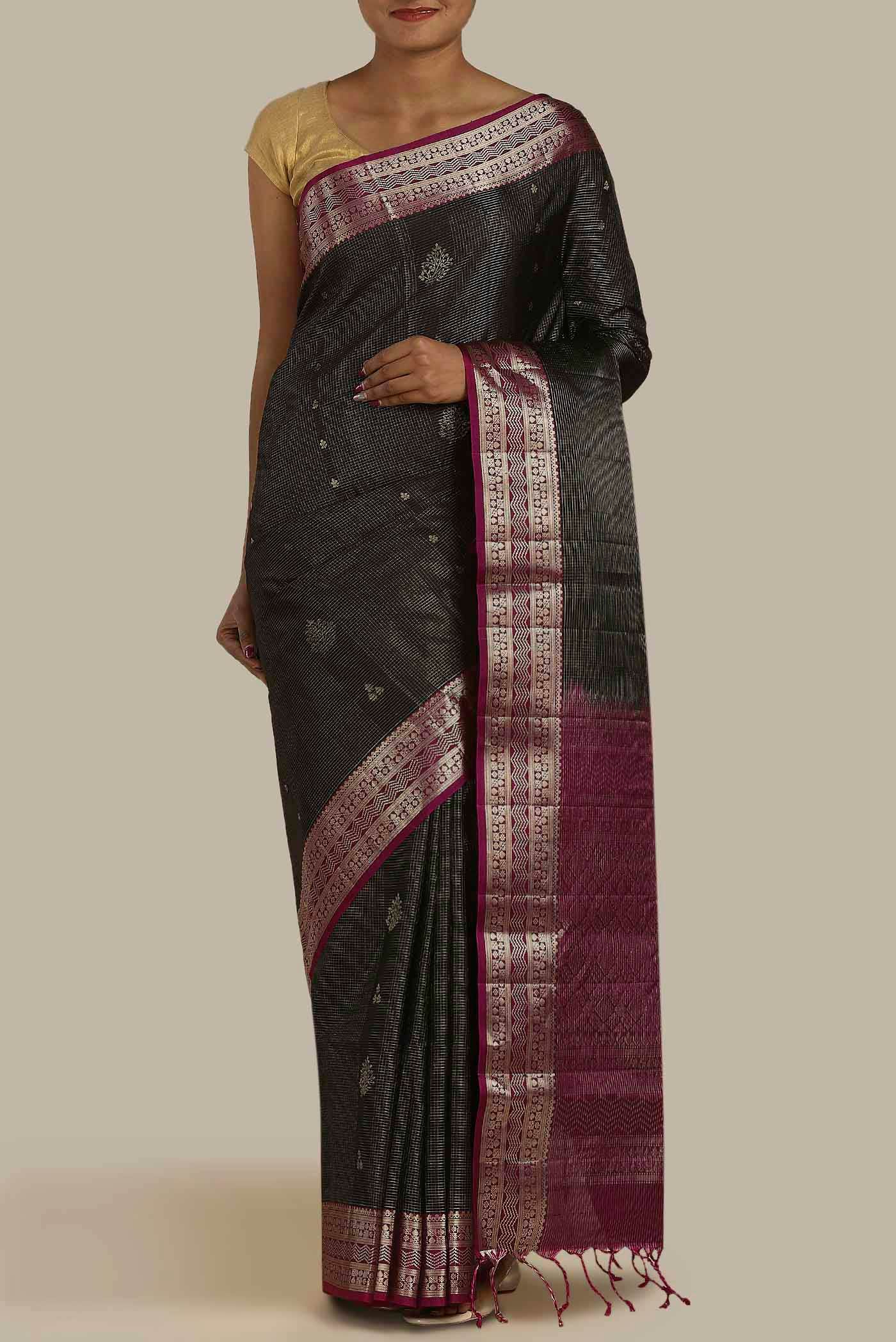 Black Soft Silk Saree