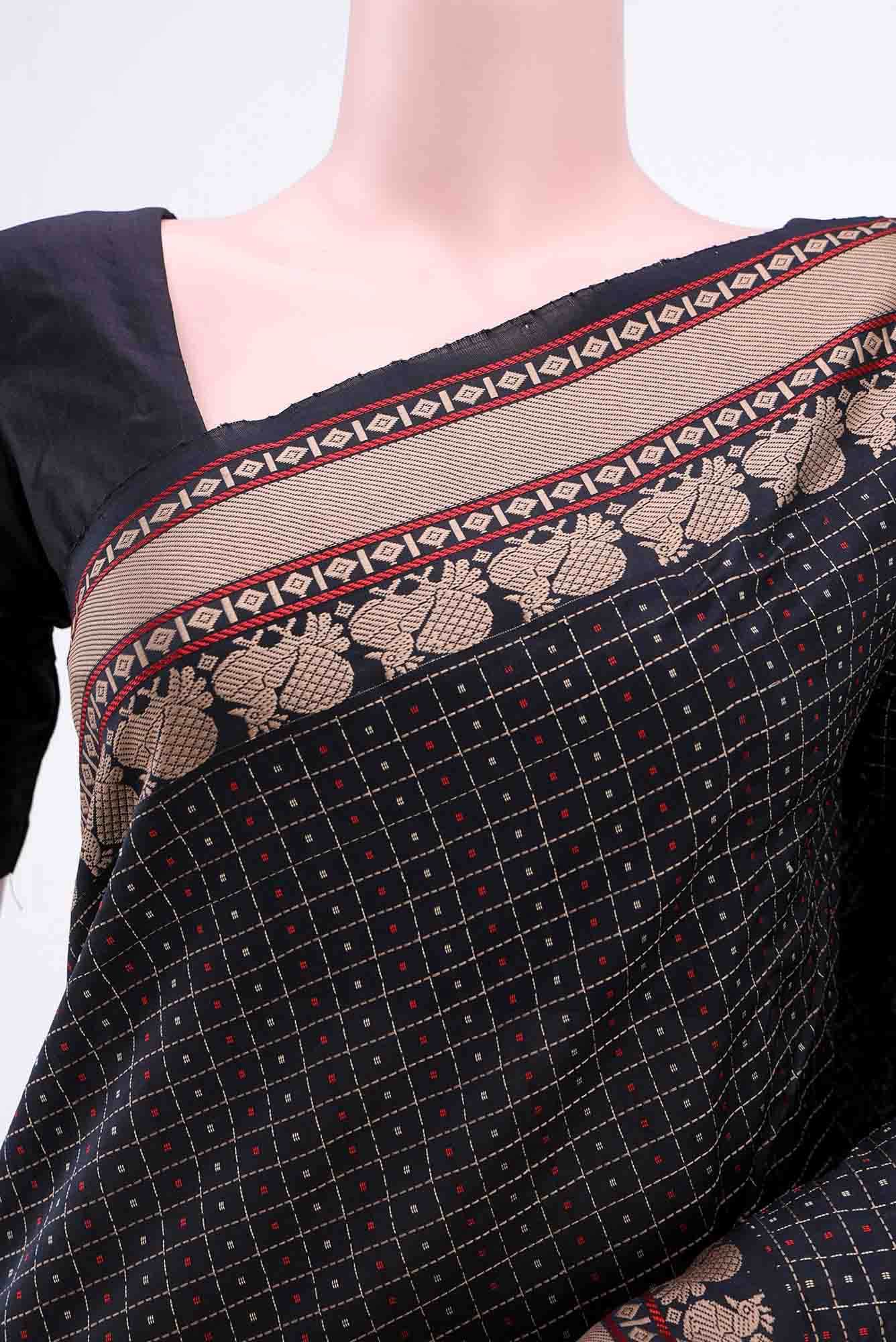 Golden Banarasi Silk Saree