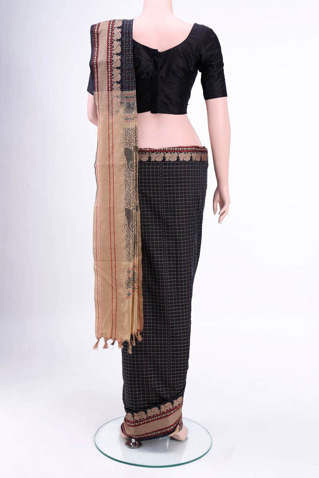 Golden Banarasi Silk Saree