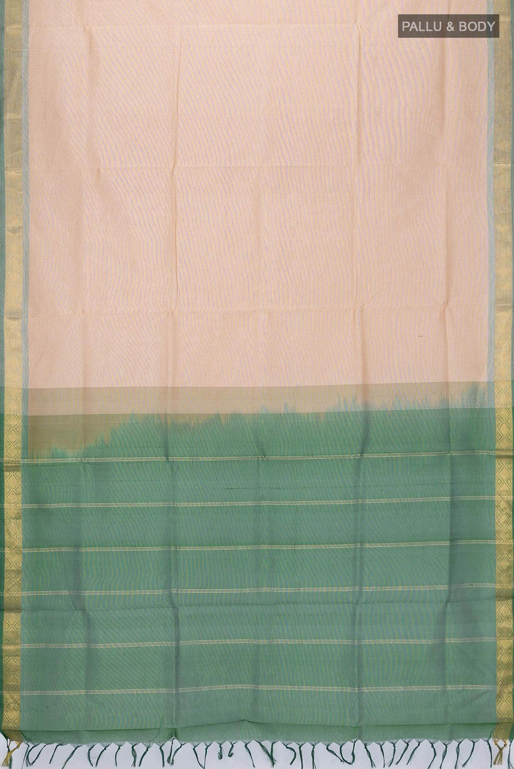 Beige Blended Silk Cotton Saree