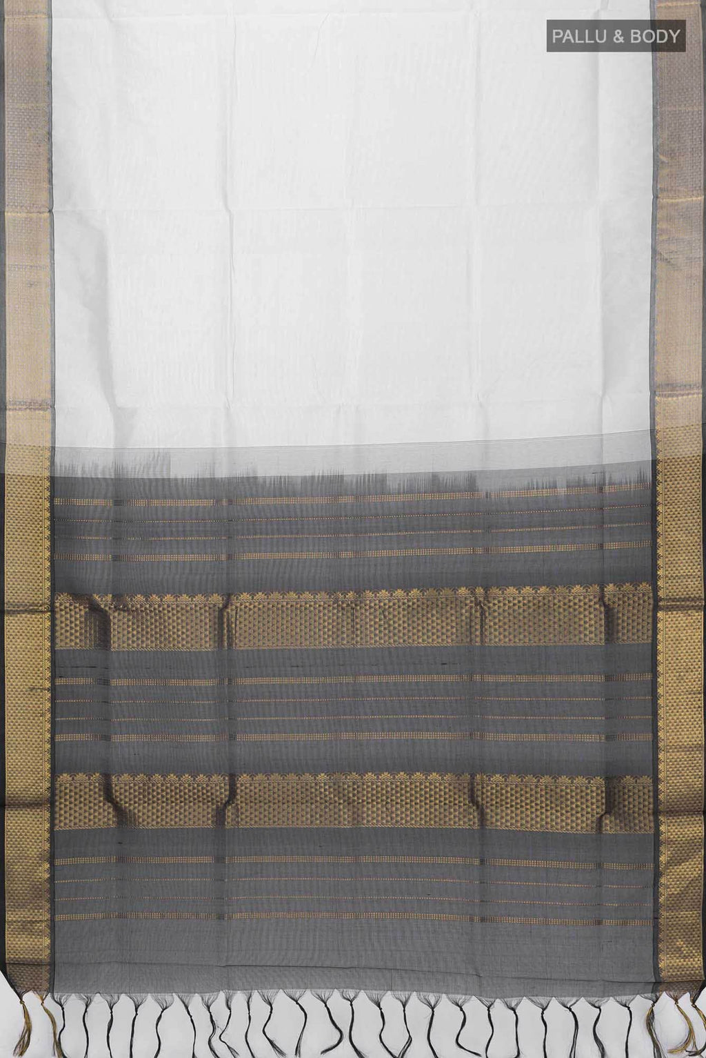 Beige Silk Cotton Saree