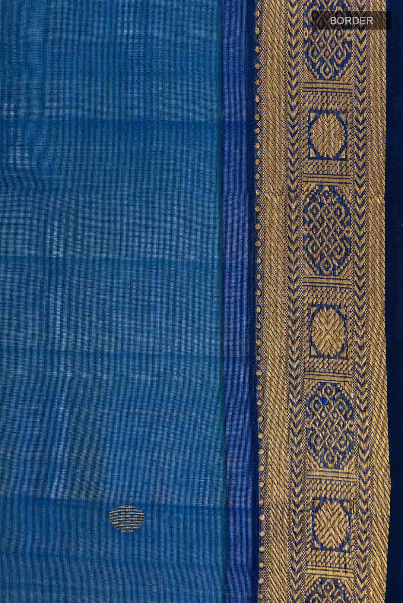 Dark Blue Silk Cotton Saree
