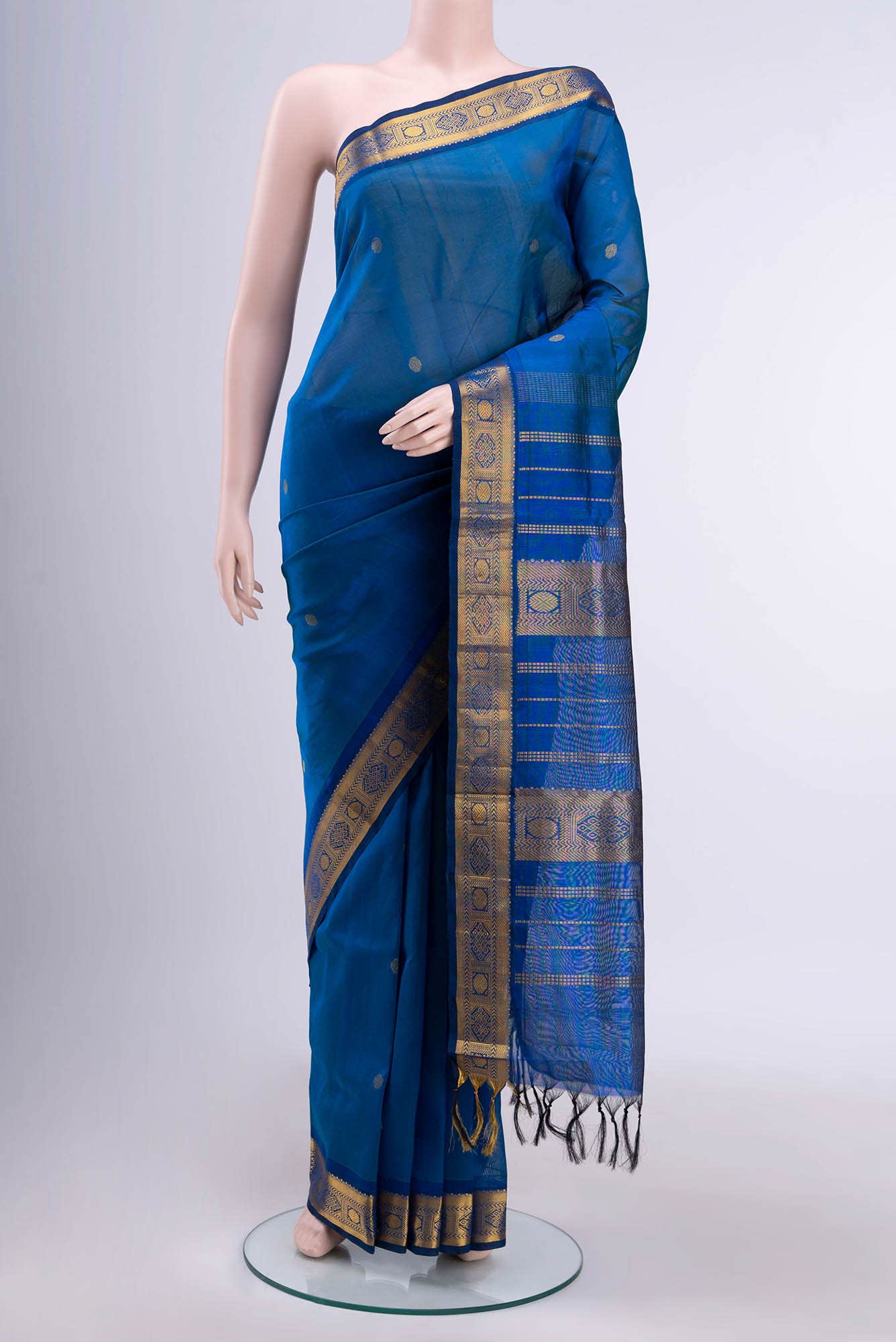 Dark Blue Silk Cotton Saree