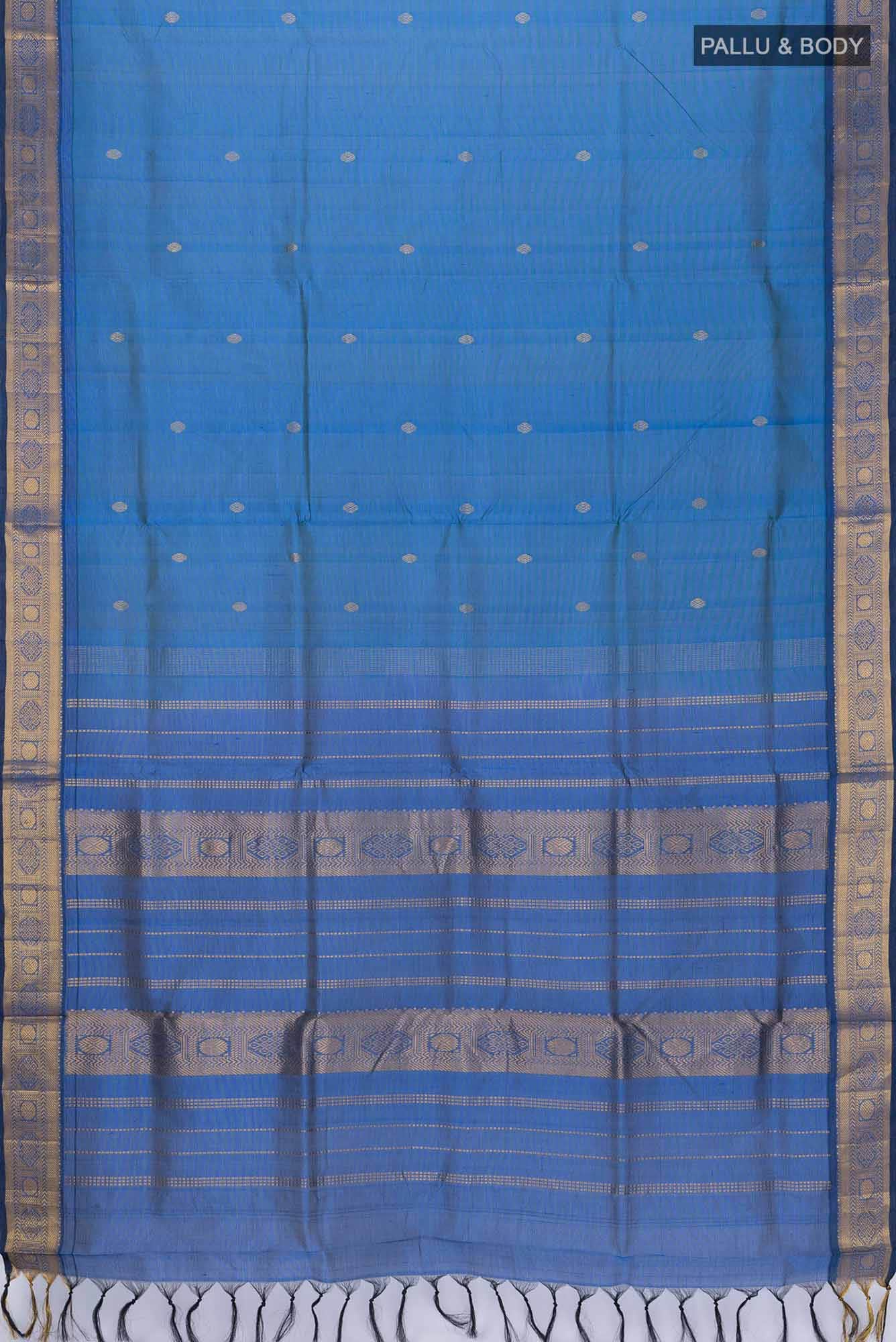 Dark Blue Silk Cotton Saree