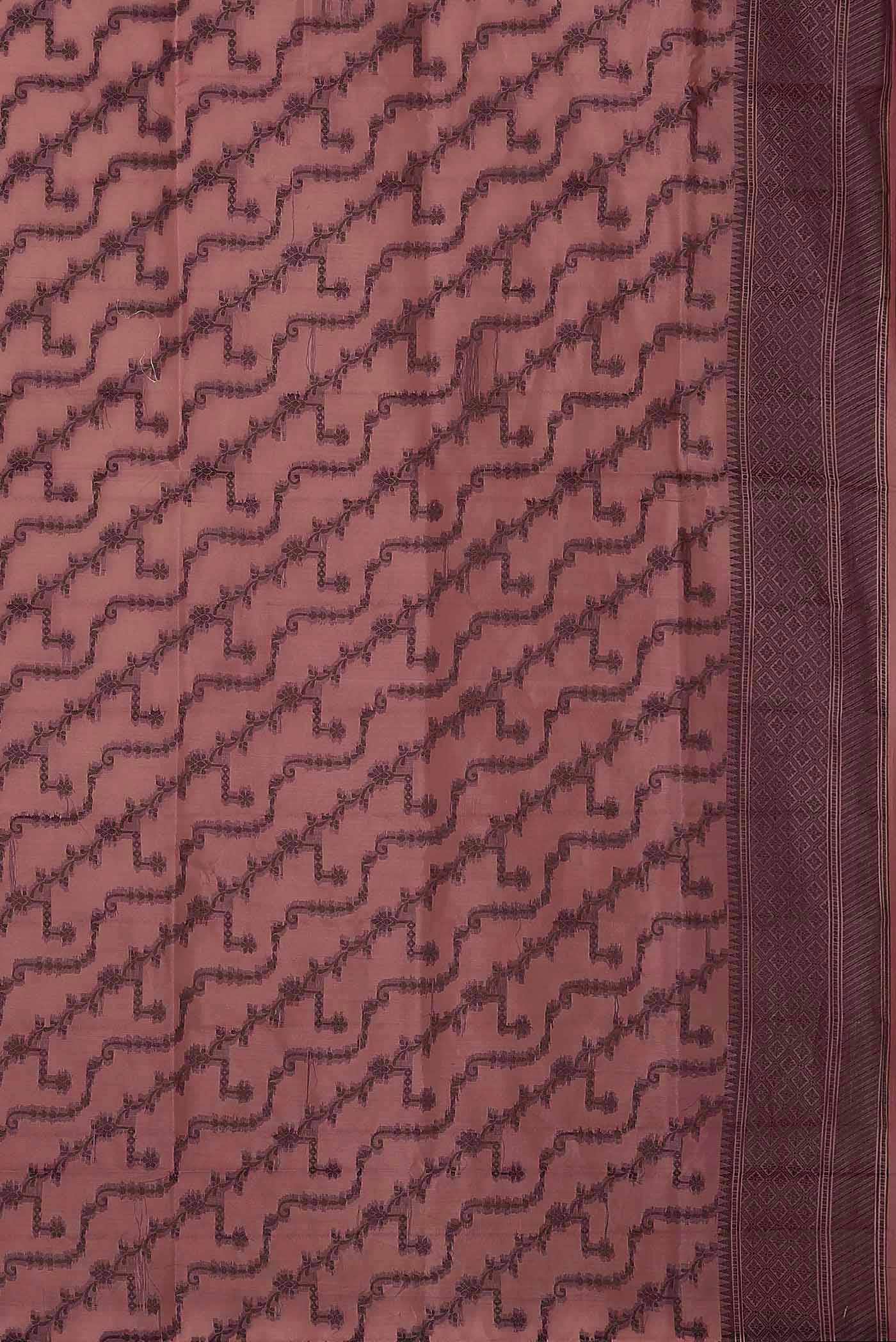 Pink Banarasi Tussar Silk Saree