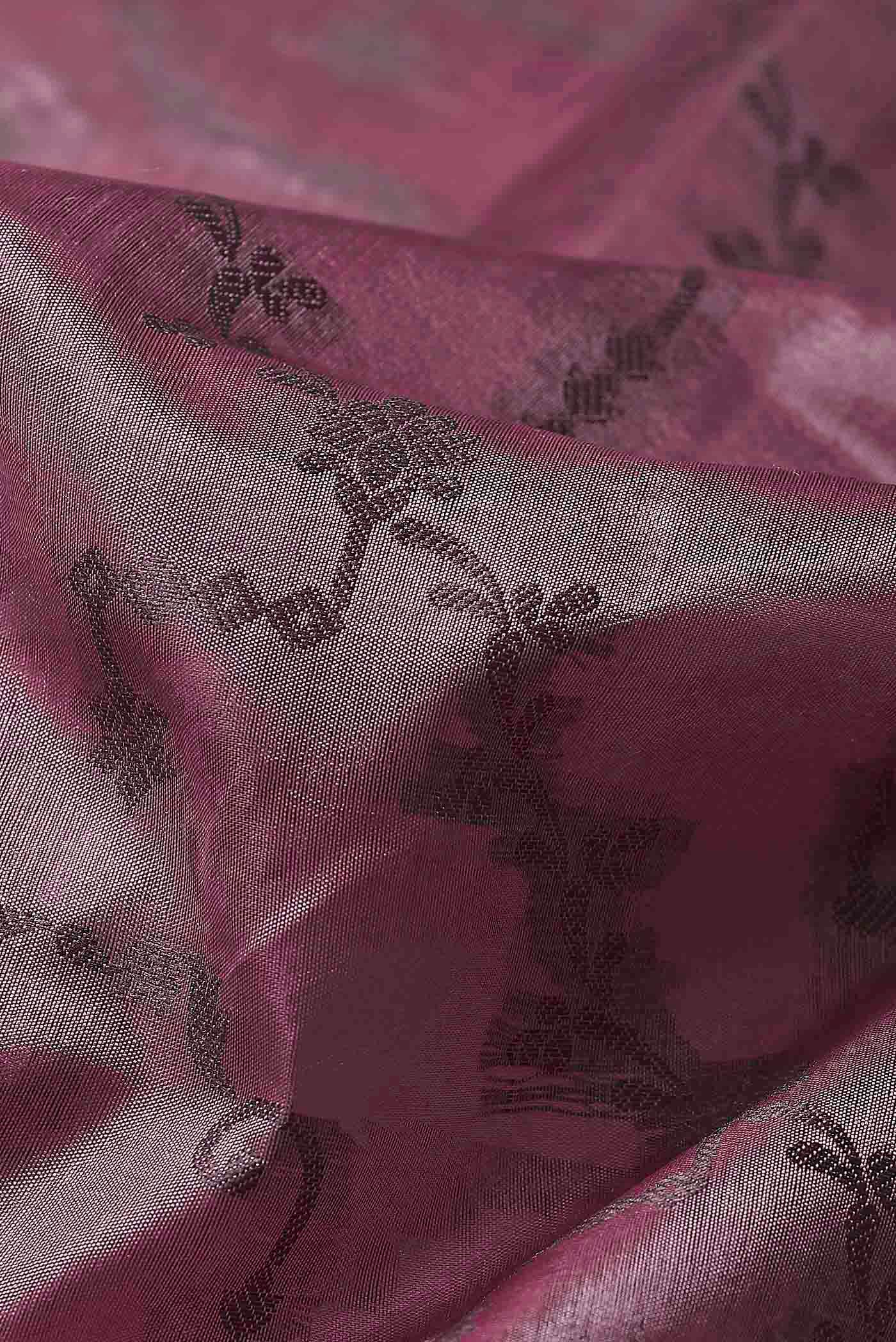 Pink Banarasi Tussar Silk Saree