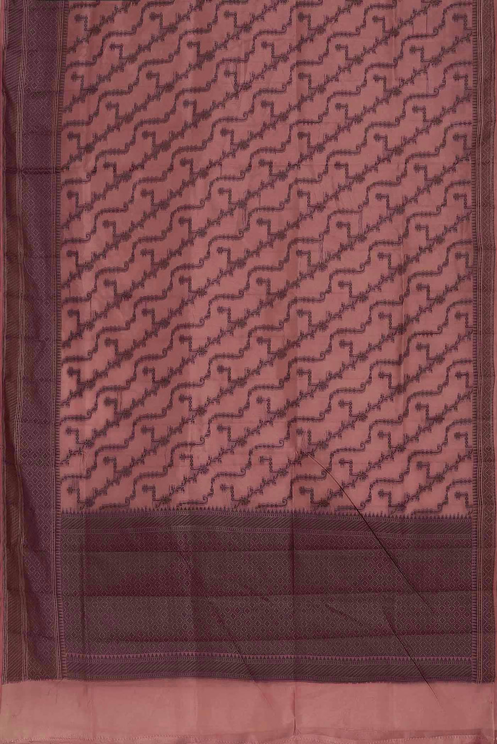 Pink Banarasi Tussar Silk Saree