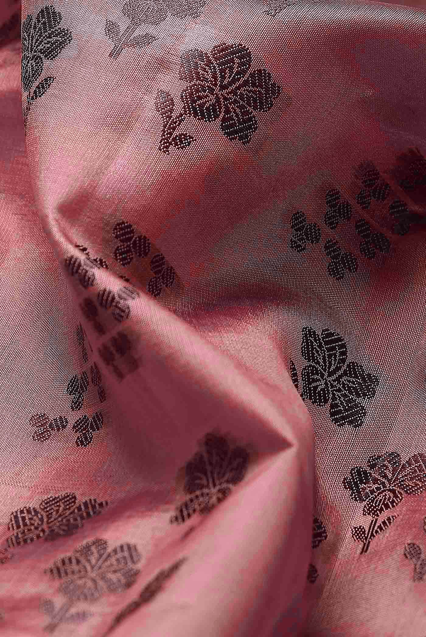 Pink Banarasi Tussar Silk Saree