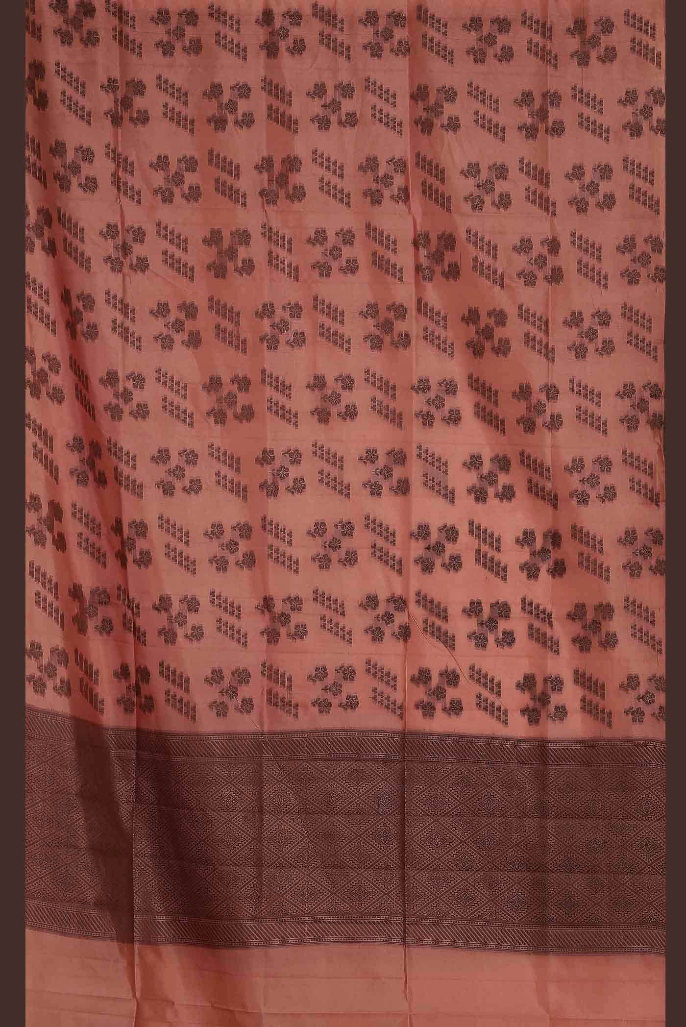 Pink Banarasi Tussar Silk Saree