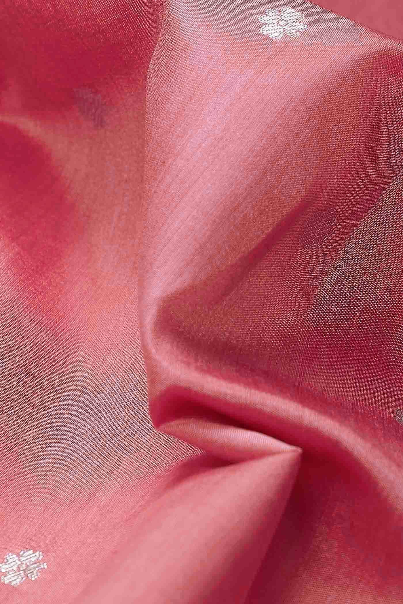 Pink Banarasi Tussar Silk Saree