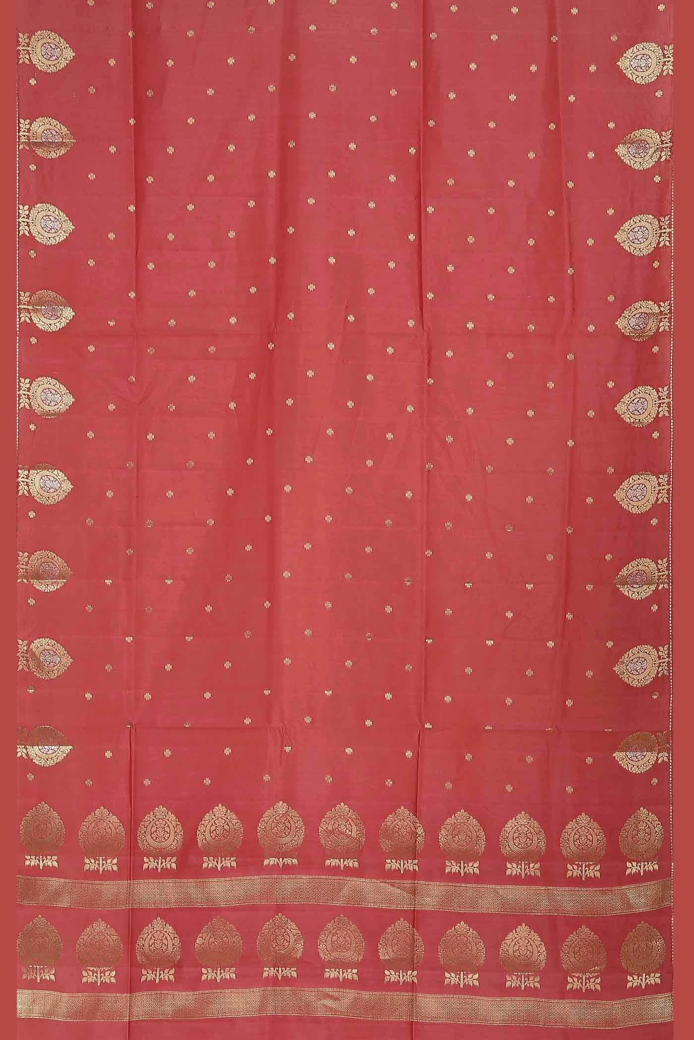 Pink Banarasi Tussar Silk Saree