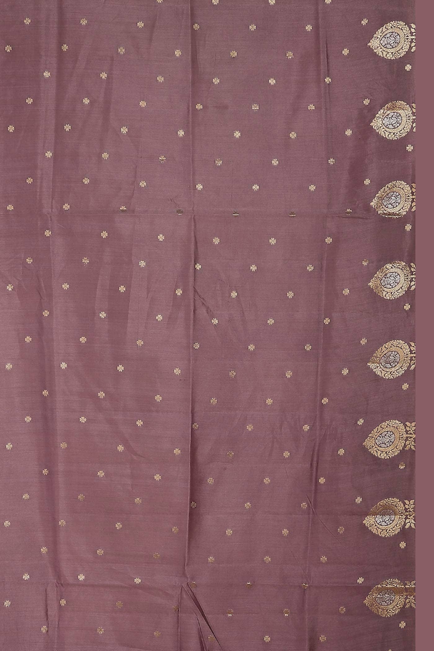 Lavender Banarasi Tussar Silk Saree