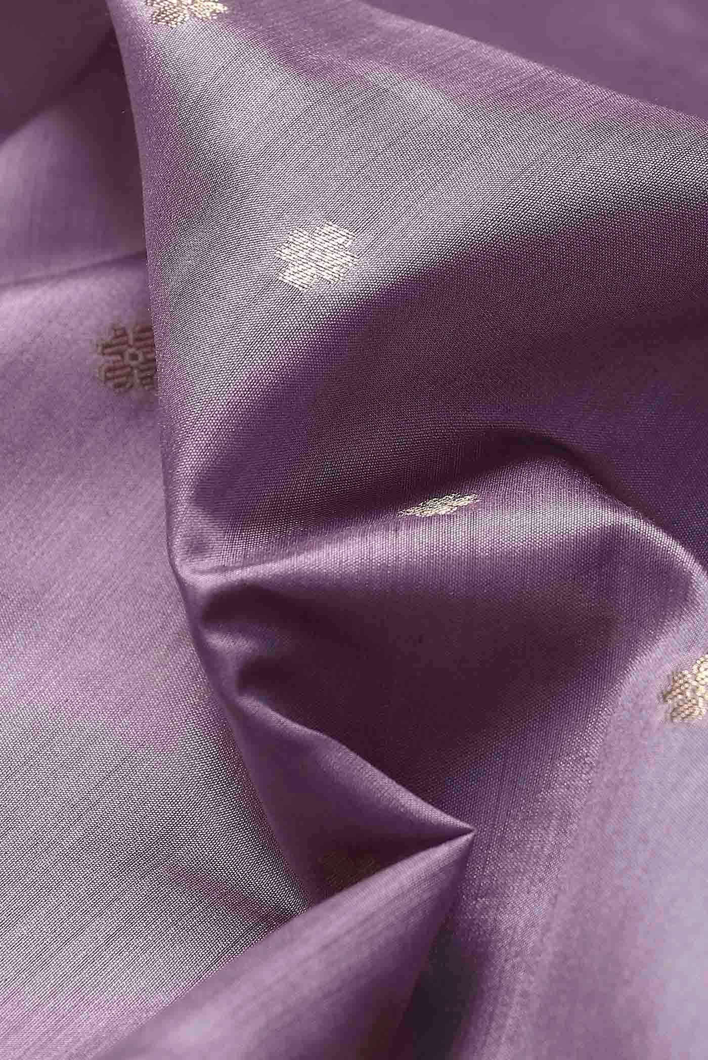 Lavender Banarasi Tussar Silk Saree