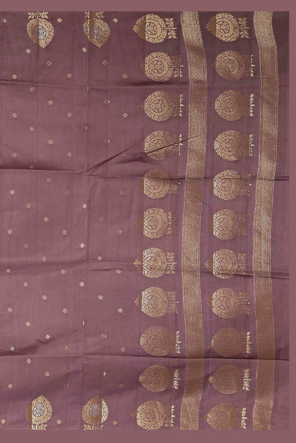 Lavender Banarasi Tussar Silk Saree